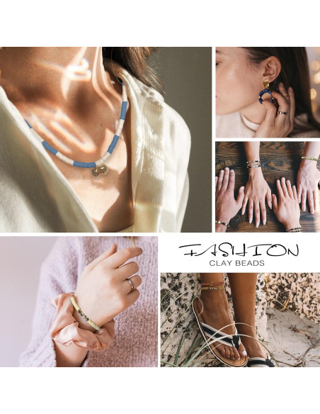 Kit de Fabricación de Pulseras ADIIL 7200 Piezas Arcilla 6mm