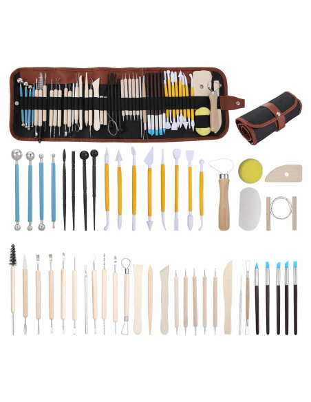 Juego de 48 Herramientas de Arcilla Yuanan para Cerámica DIY