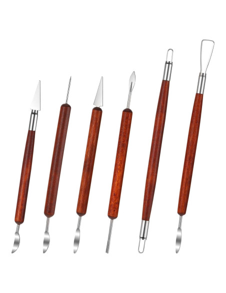 Juego de 6 Herramientas de Escultura en Arcilla Eldraqth