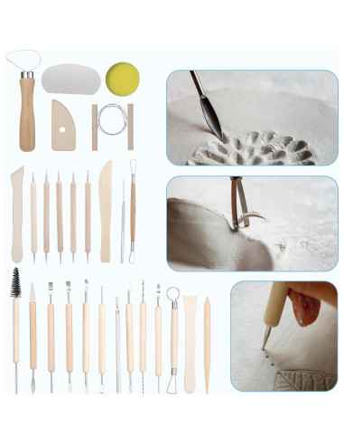 Juego de 48 Herramientas de Arcilla Yuanan para Cerámica DIY