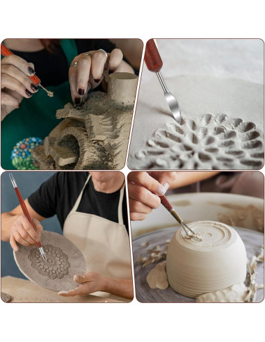 Juego de 6 Herramientas de Escultura en Arcilla Eldraqth