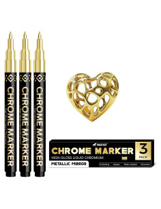 Marcadores de pintura cromada dorada Pagather - 3 piezas 0.7mm