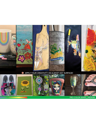 Marcadores de Pintura Acrílica TOOLI-ART 22 Colores Verdes 3mm