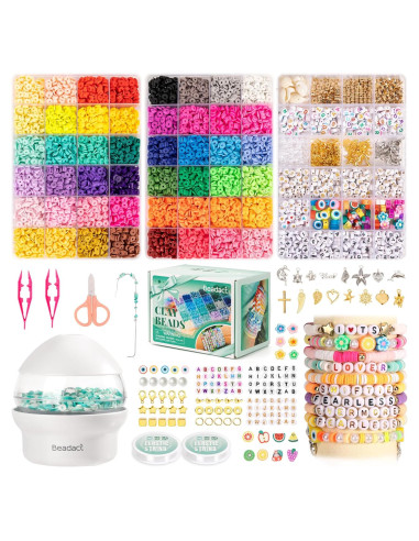 Kit de Fabricación de Pulseras Beadact - 8200 Piezas Multicolor