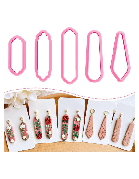 Cortadores de Arcilla de Polímero Keoker - 5 Piezas Florales