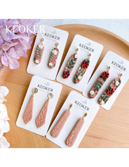 Cortadores de Arcilla de Polímero Keoker - 5 Piezas Florales