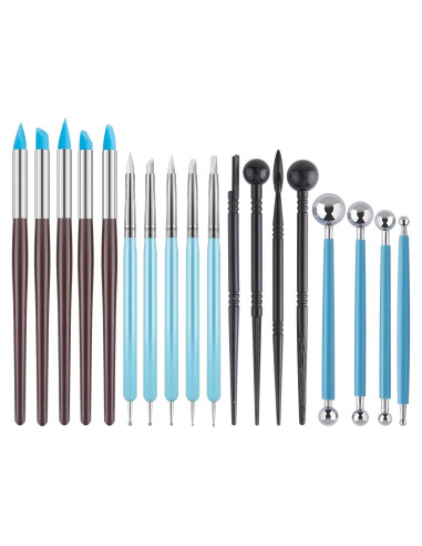 Kit de Herramientas de Escultura de Arcilla Thyrflen 18PCS