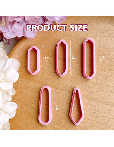 Cortadores de Arcilla de Polímero Keoker - 5 Piezas Florales