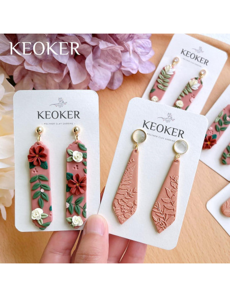 Cortadores de Arcilla de Polímero Keoker - 5 Piezas Florales