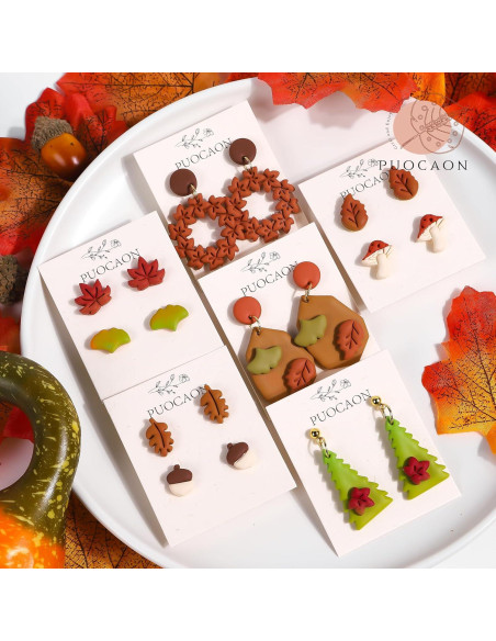 Cortadores de Arcilla Polimérica Puocaon - 12 Piezas Otoño Cortadores de Arcilla Polimérica Puocaon - 12 Piezas Otoño