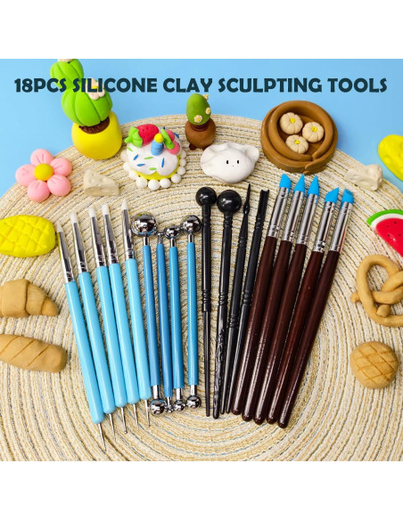 Kit de Herramientas de Escultura de Arcilla Thyrflen 18PCS