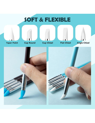 Kit de Herramientas de Escultura de Arcilla Thyrflen 18PCS