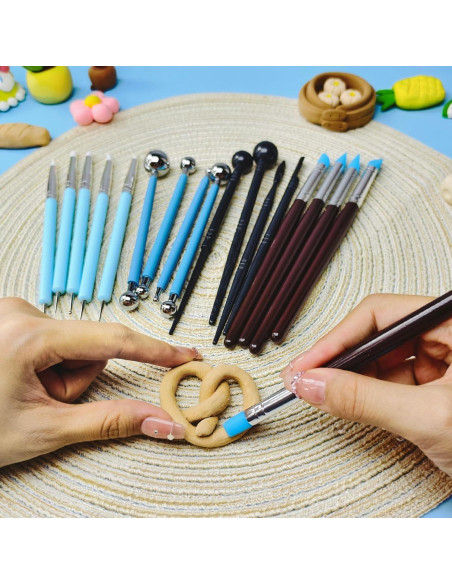 Kit de Herramientas de Escultura de Arcilla Thyrflen 18PCS