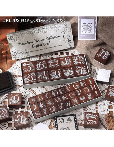 Juego de Sellos de Madera SIBLYMONA - 8 Piezas Fases Lunares