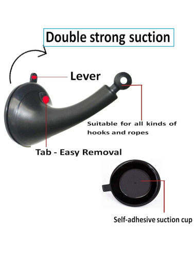 Paquete de 2 Ganchos para Comedero de Aves Pmsanzay - Autoadhesivos