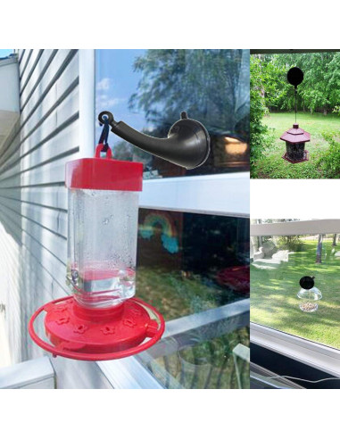 Paquete de 2 Ganchos para Comedero de Aves Pmsanzay - Autoadhesivos