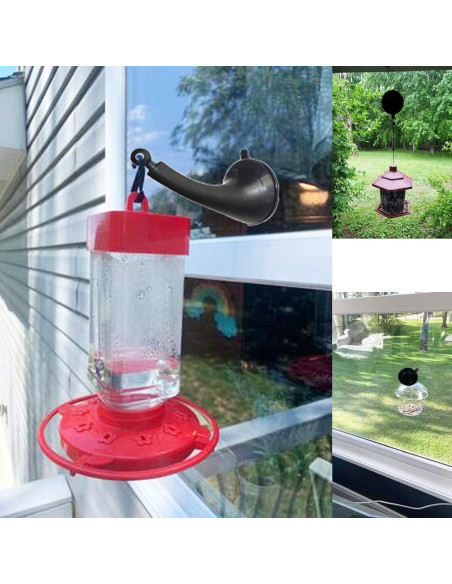 Paquete de 2 Ganchos para Comedero de Aves Pmsanzay - Autoadhesivos