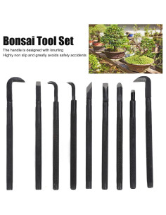 Juego de Herramientas para Bonsai 9 Piezas Acero Manganeso 2
