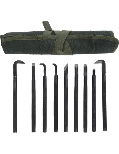 Juego de Herramientas para Bonsai 9 Piezas Acero Manganeso
