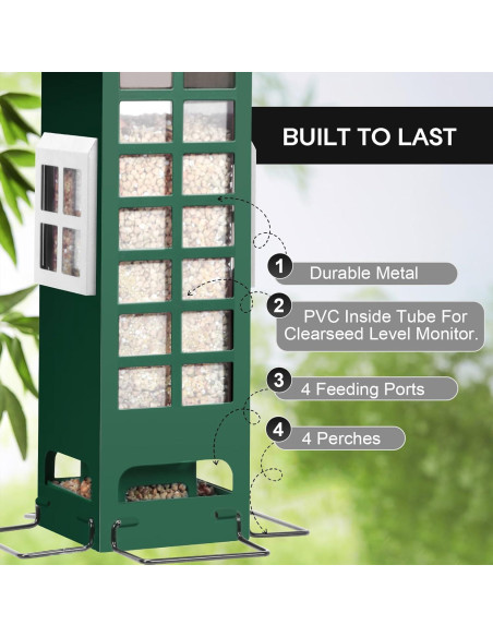 Comedero para Aves THKFUL a Prueba de Ardillas 1.13 kg