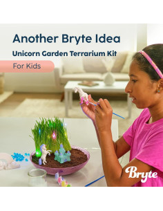 Kit de Terrario Unicornio Iluminado Bryte - Jardín de Hadas 22.86cm 2