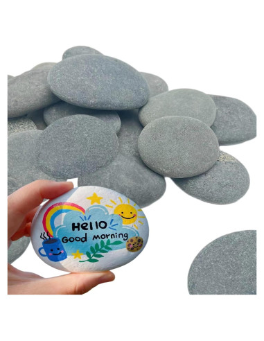 Rocas para Pintar CYLHCM 24 PCS Grandes 7.6-10.2 cm DIY