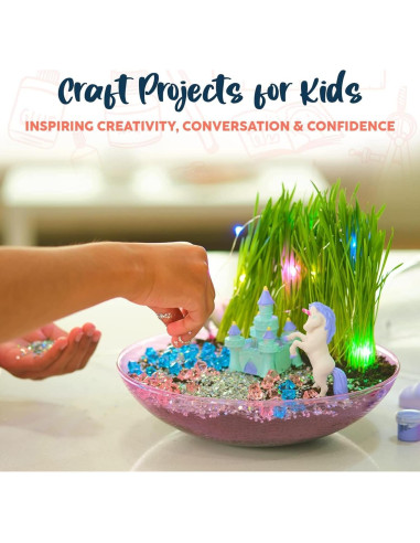 Kit de Terrario Unicornio Iluminado Bryte - Jardín de Hadas 22.86cm