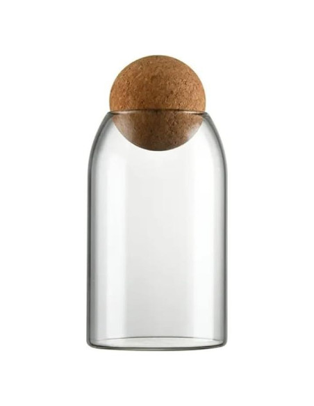 Frasco de Terrario de Vidrio 800ml KraftStories con Tapa de Madera