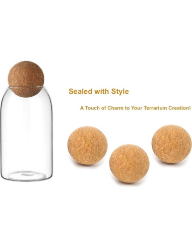 Frasco de Terrario de Vidrio 800ml KraftStories con Tapa de Madera