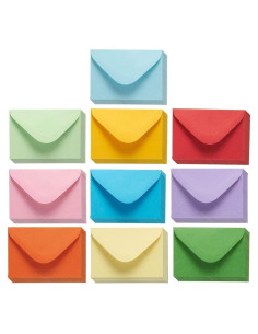 Sobres Mini Juvale - 100 Unidades Multicolor 10.16x6.86 cm