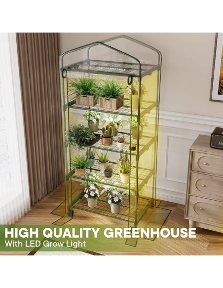 Invernadero Interior AILOOCEDI con Luces LED y Ruedas 5.84 kg