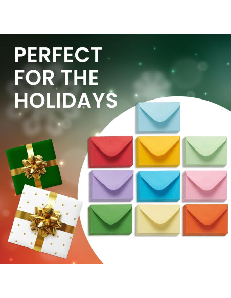 Sobres Mini Juvale - 100 Unidades Multicolor 10.16x6.86 cm