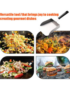Espátula y Cuchara para Plancha Jirktiy - Acero Inoxidable 19.1 cm 2