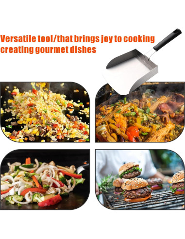 Espátula y Cuchara para Plancha Jirktiy - Acero Inoxidable 19.1 cm
