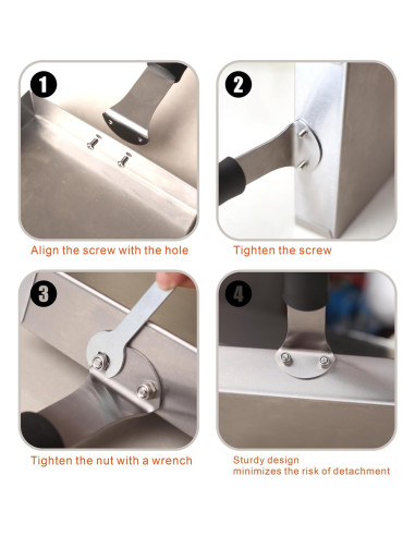 Espátula y Cuchara para Plancha Jirktiy - Acero Inoxidable 19.1 cm