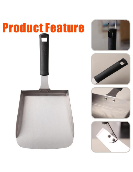 Espátula y Cuchara para Plancha Jirktiy - Acero Inoxidable 19.1 cm