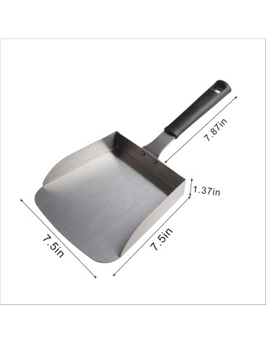 Espátula y Cuchara para Plancha Jirktiy - Acero Inoxidable 19.1 cm