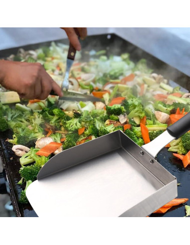 Espátula y Cuchara para Plancha Jirktiy - Acero Inoxidable 19.1 cm