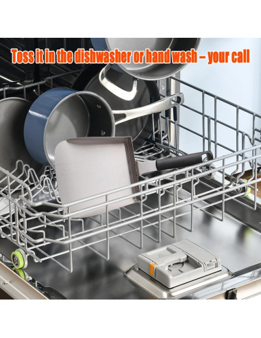 Espátula y Cuchara para Plancha Jirktiy - Acero Inoxidable 19.1 cm