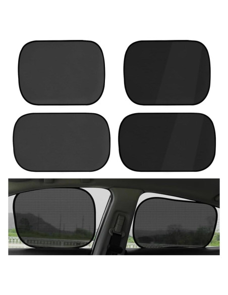 4 PCS Protector Solar de Ventana de Coche Povtii Universal
