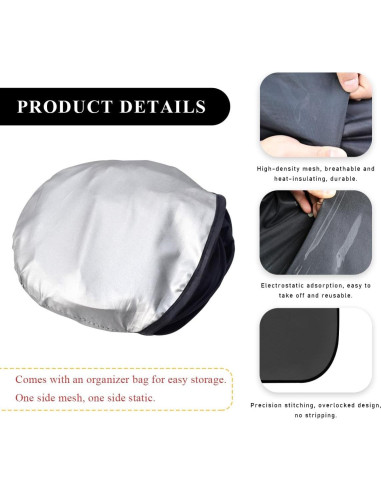 4 PCS Protector Solar de Ventana de Coche Povtii Universal