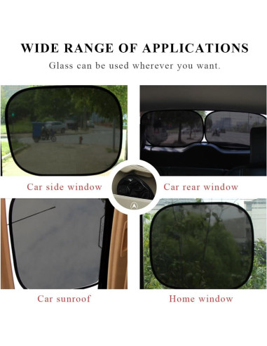 4 PCS Protector Solar de Ventana de Coche Povtii Universal
