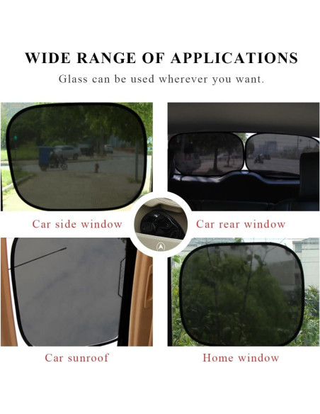 4 PCS Protector Solar de Ventana de Coche Povtii Universal