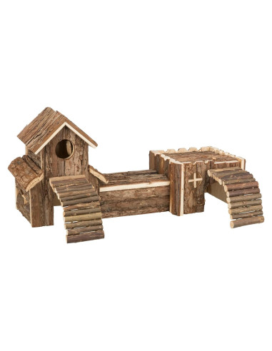 Casa de Madera para Hámsters Trixie Frieda XL 47x22x15 cm