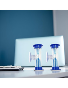 Temporizador de Cepillo de Dientes Cauaoa 2 Pcs Azul 2 Minutos 2