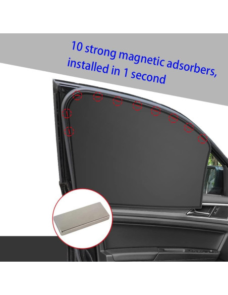 Sombrillas para Ventanas de Auto Middrivr 2PCS UV y Privacidad