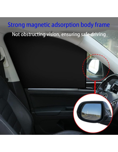 Sombrillas para Ventanas de Auto Middrivr 2PCS UV y Privacidad