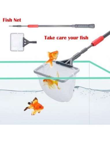 Kit de Limpieza para Acuarios Wave Point 5 en 1 con Mango Telescópico