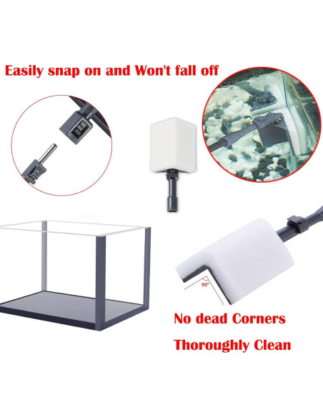 Kit de Limpieza para Acuarios Wave Point 5 en 1 con Mango Telescópico