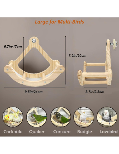 Juguete para Perchas de Aves DY con Base Oscilante y 4 Perchas